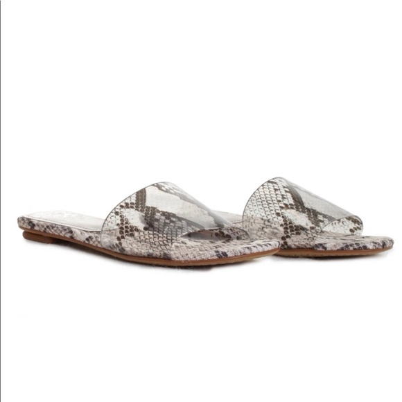 Vince Camuto snake print slides - Picture 1 of 6